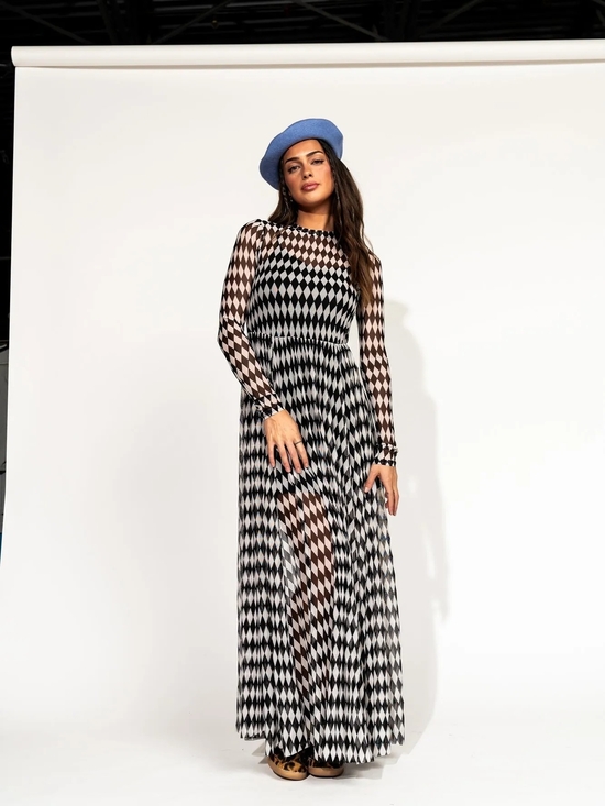 Dressed in LALA Dresses & Skirts - Dressed In LALA More You Maxi Mess Dress In Harlequin (Slip Included)